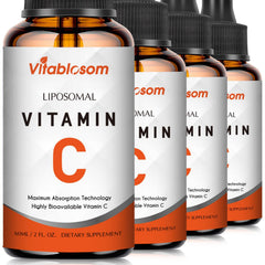 Front view of Vitablosom Liposomal Vitamin C 2000mg bottle