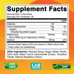 Delicious raspberry flavored Vitabod Magnesium Gummies close-up