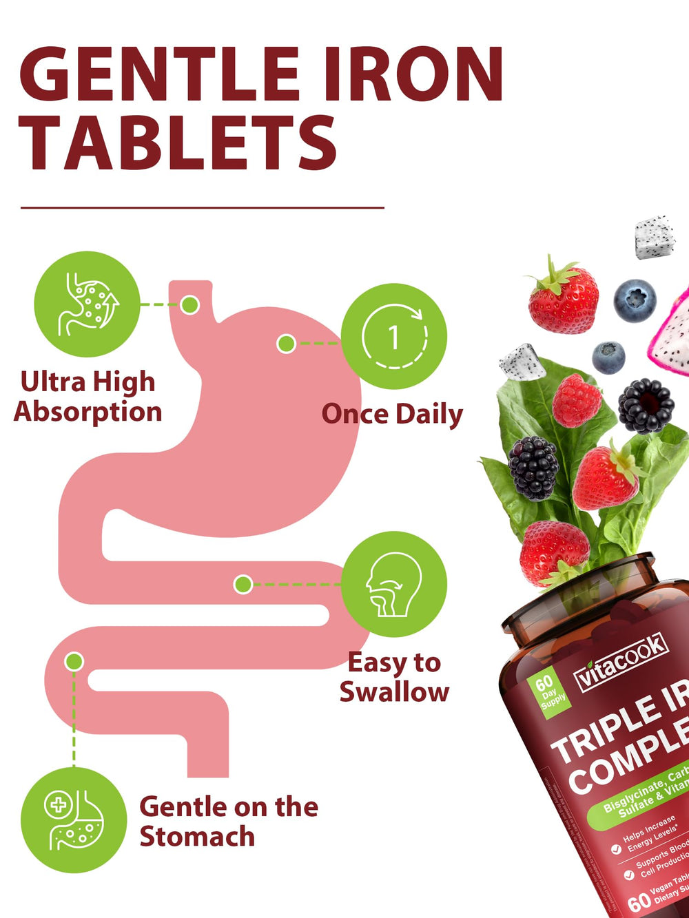 Vitamin C bottle with Vitacook iron tablets