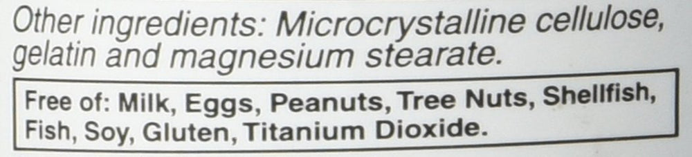 Supplement facts panel for Vitacost Butterbur Extract
