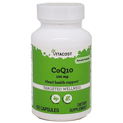 Vitacost CoQ10 100 mg bottle with 60 capsules front view