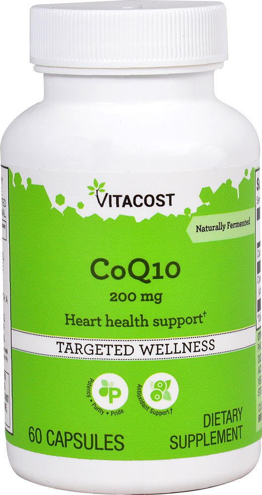 Vitacost CoQ10-200 mg 60 capsules bottle