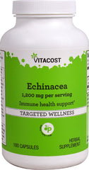 Bottle of Vitacost Echinacea 1200 mg per serving - 180 capsules