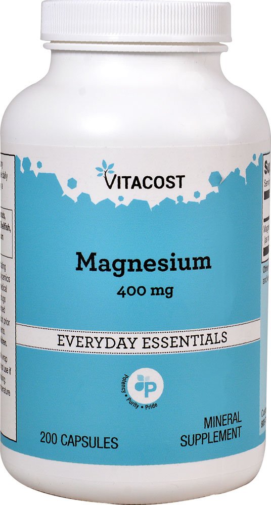 Vitacost Magnesium 400 mg bottle - 200 capsules