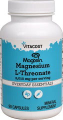 Vitacost Magtein Magnesium L-Threonate bottle and label