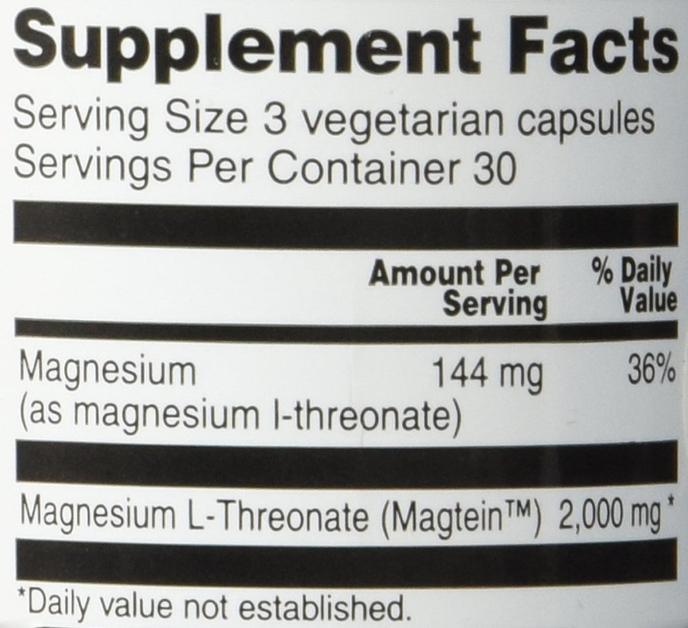 Vegetarian-friendly Vitacost Magtein Magnesium L-Threonate supplement