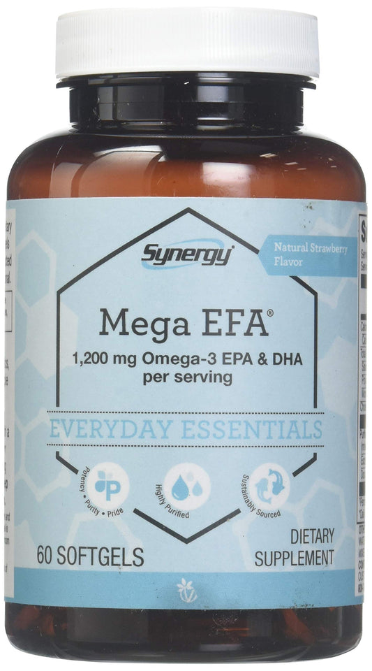 Bottle of Vitacost Mega EFA Omega-3 EPA & DHA with label