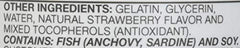 Nutritional information and molecular distillation claim on packaging