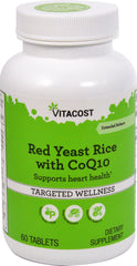 Vitacost Red Yeast Rice 1200 mg with CoQ10 Extended Release bottle front