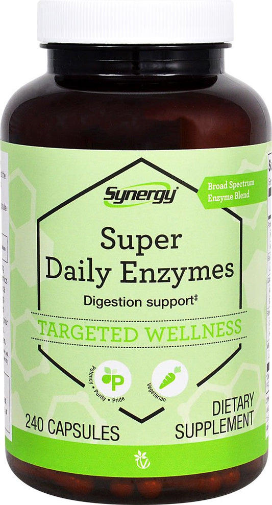 Vitacost Super Daily Enzymes bottle with 240 capsules
