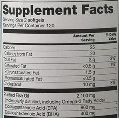 Purified fish oil Omega-3 supplement branding for Mega EFA Mini Gels