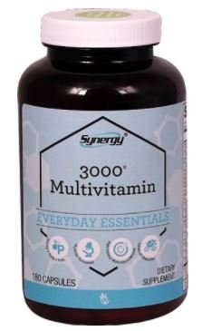 Bottle of Vitacost Synergy 3000 Multi-Vitamin - 180 capsules with VitaVeggie and BerryVin blends