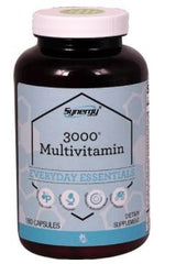 Bottle of Vitacost Synergy 3000 Multi-Vitamin - 180 capsules with VitaVeggie and BerryVin blends