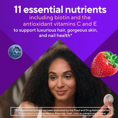Nutrition facts and ingredients panel for Vitafusion gummies