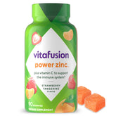 Front view of Vitafusion Power Zinc Gummy Vitamins bottle