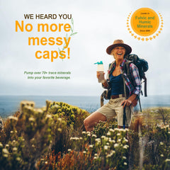 Adding Vital Earth Minerals to water or smoothie with pump