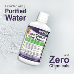 Vital Earth Minerals alkaline water in a glass illustrates pH balancing potential.