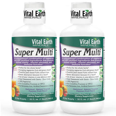 Front view of Vital Earth Minerals Super Multi 2-Pack bottle