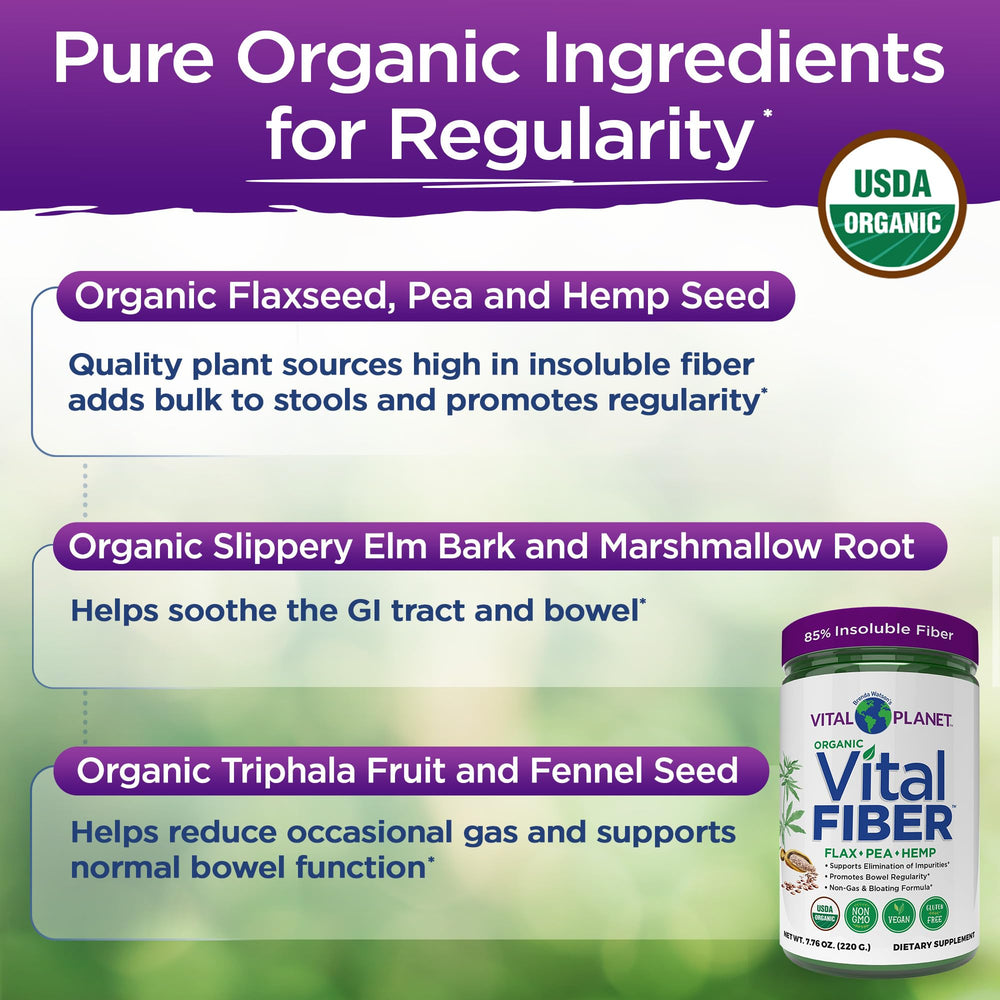 Vital Fiber Powder being added to a smoothie