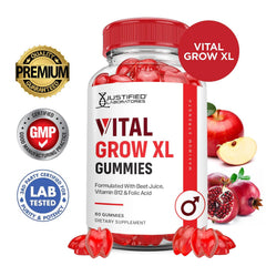 Vital Grow XL 1000mg ACV ingredients list including beet and pomegranate