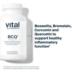 BCQ capsules displayed for vegan joint support supplement