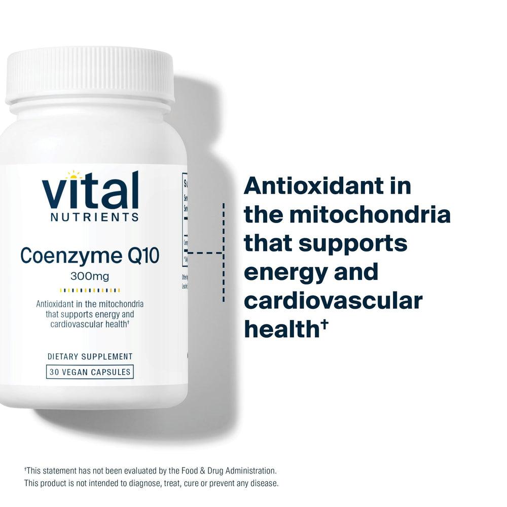 30 capsules of Vital Nutrients CoQ10 300mg vegan supplement