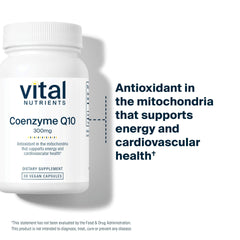 30 capsules of Vital Nutrients CoQ10 300mg vegan supplement