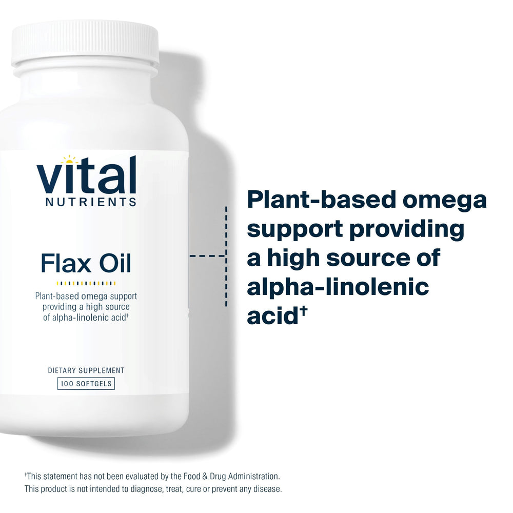 Ingredients and allergen information for Vital Nutrients Flax Seed Oil 3000mg