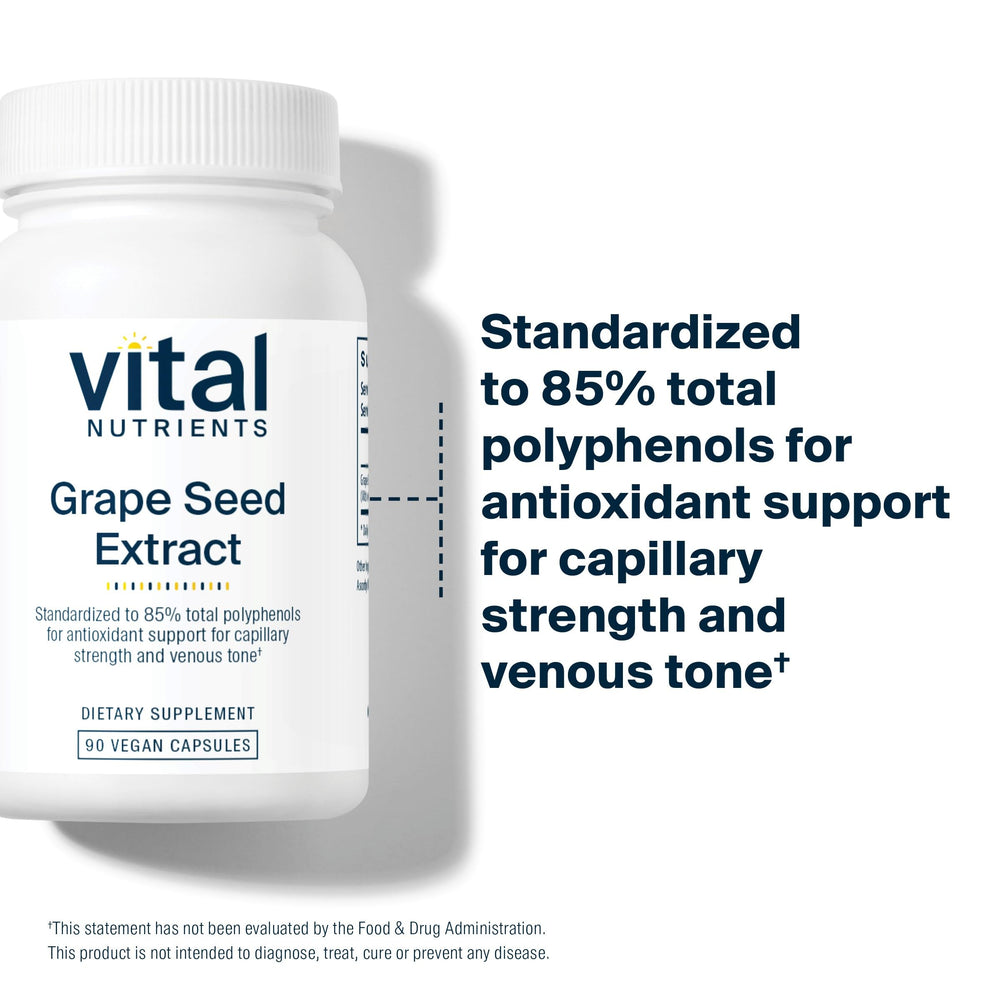 Grape seeds with antioxidant symbolism