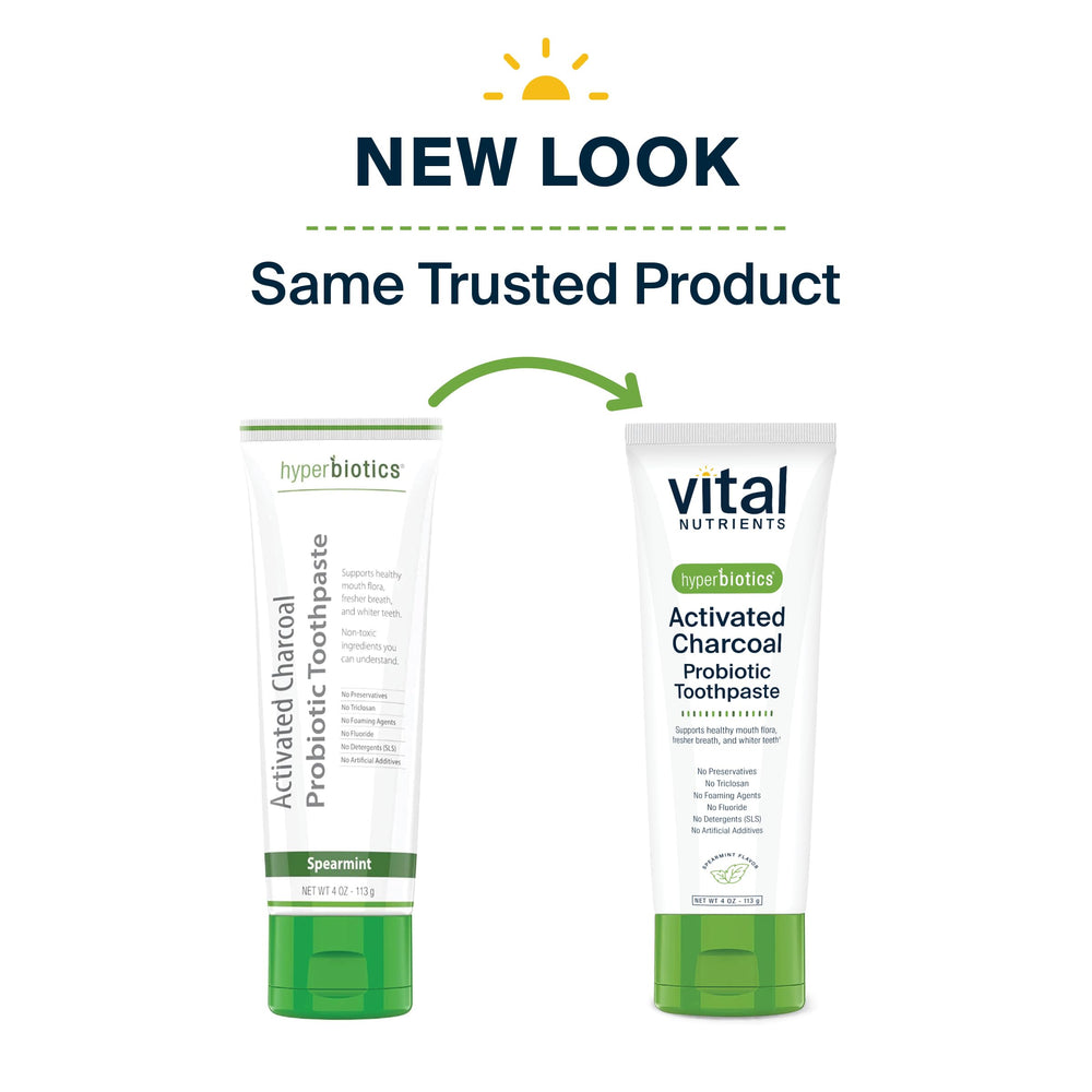 4 oz toothpaste tube with spearmint leaves for freshness