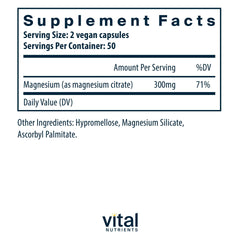 Close-up of magnesium citrate capsules