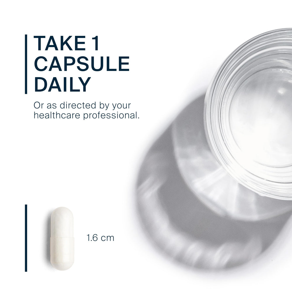 Bottle showing 60 vegetarian capsules per bottle
