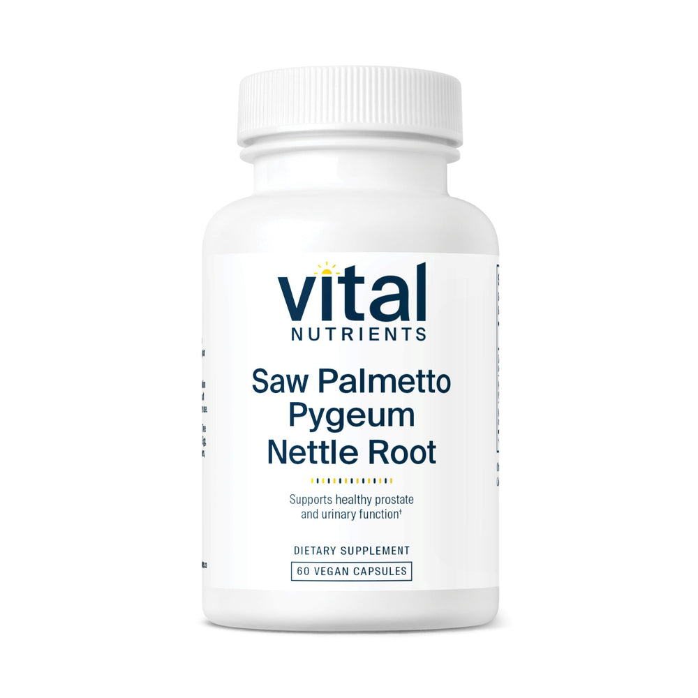 Bottle of Vital Nutrients Saw Palmetto with Pygeum & Nettle Root – 60 capsules
