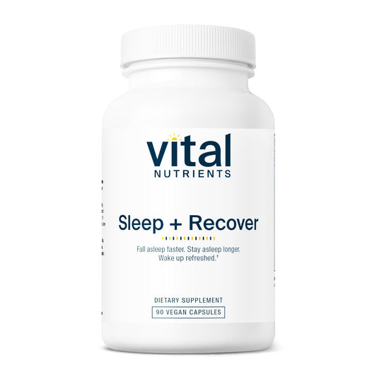 Sleep + Recover bottle and packaging