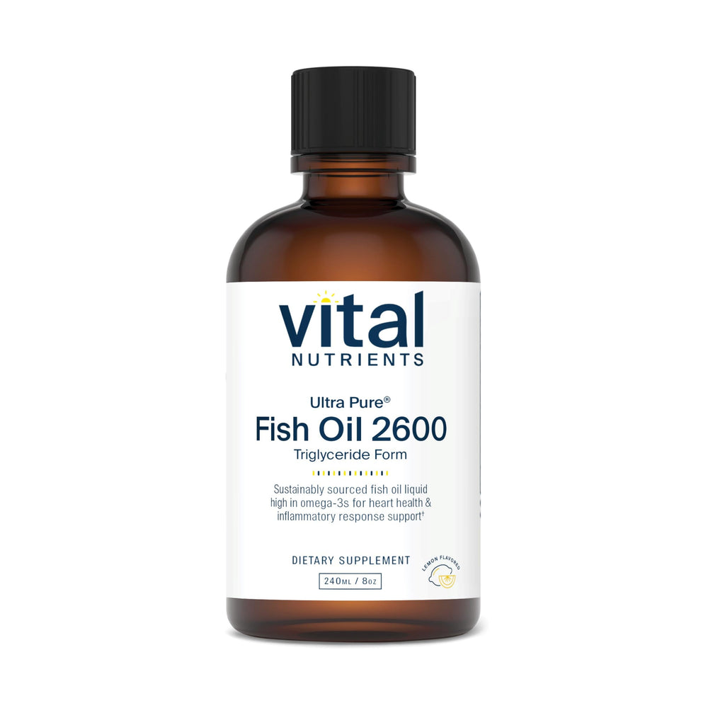 Vital Nutrients Ultra Pure Fish Oil 2600 lemon-flavored bottle