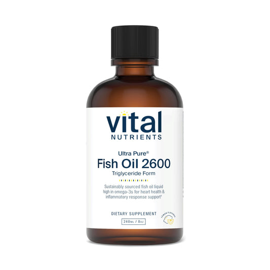 Vital Nutrients Ultra Pure Fish Oil 2600 lemon-flavored bottle