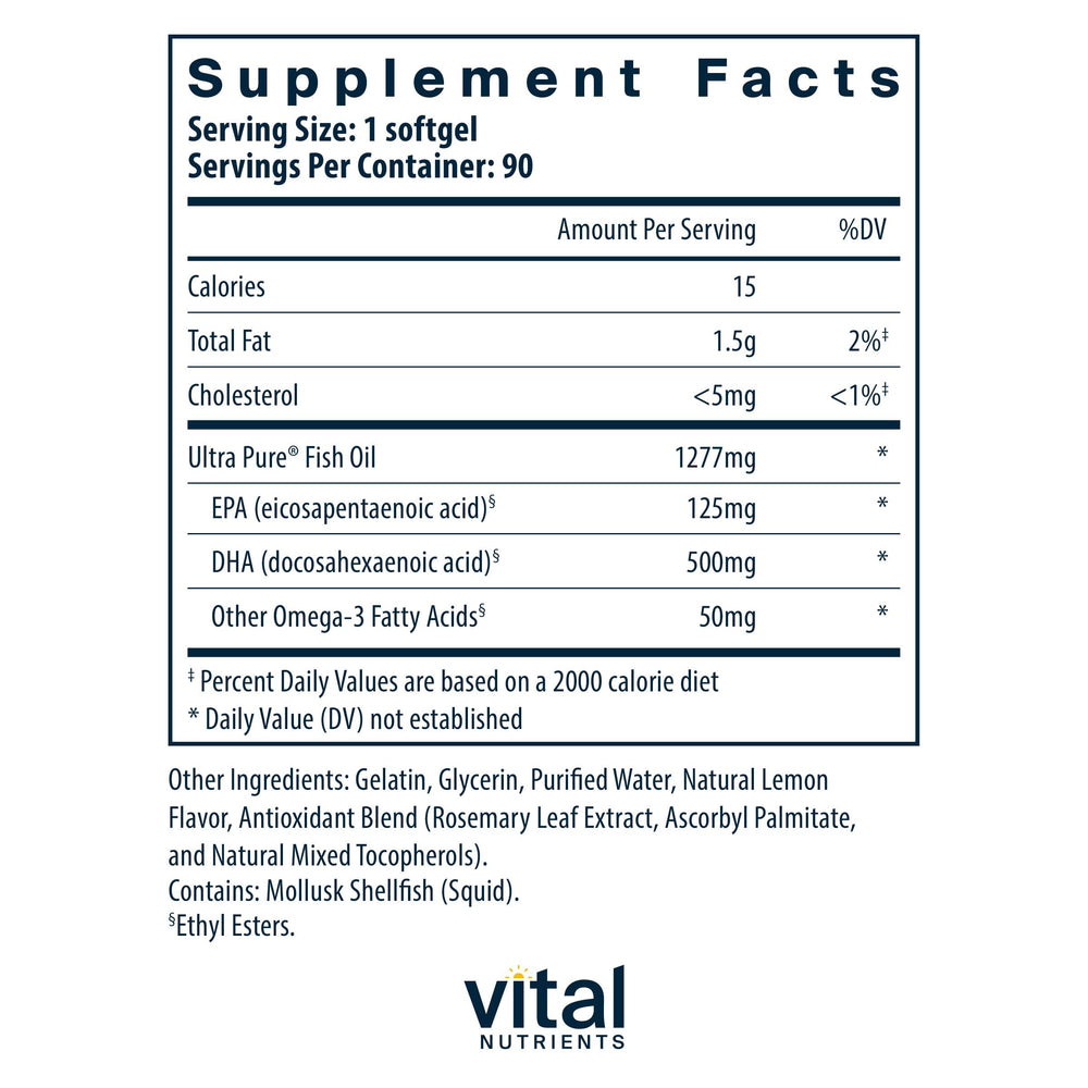 Lemon slice and fish oil capsules emphasizing lemon flavor