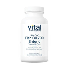 Vital Nutrients Ultra Pure Fish Oil 700 Enteric coated bottle - front view