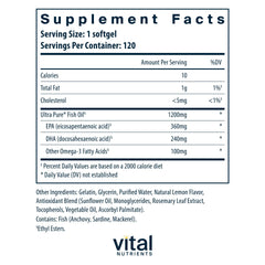 EPA and DHA content and omega-3 matrix on label