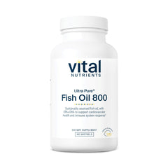 Vital Nutrients Ultra Pure Fish Oil 800 bottle with lemon label
