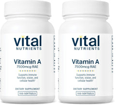 Bottle of Vital Nutrients Vitamin A 7500mcg RAE