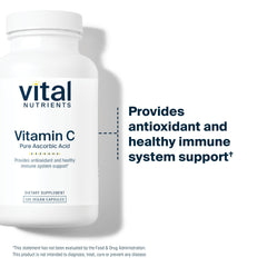 Non-GMO Vitamin C 1000mg bottle with certification badge