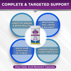 Infographic illustrating Probiotics, Prebiotics, Postbiotics, and Parabiotics (4-in-1)