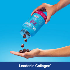 Close-up of raspberry-flavored collagen gummies