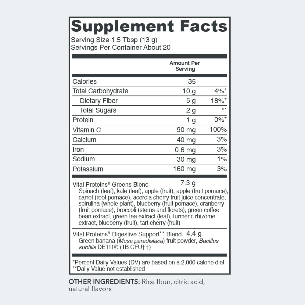Green Apple Daily Greens powder with a scoop and apple slices