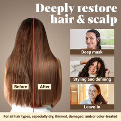 Hair growth effect after using batana oil (before/after)