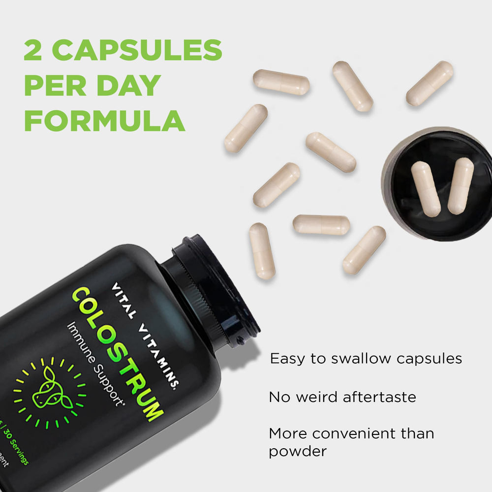 Bottle of Vital Vitamins Colostrum with 60 capsules