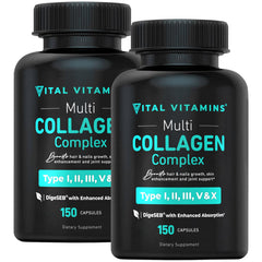 Vital Vitamins Multi Collagen Pills 2-Pack bottle front