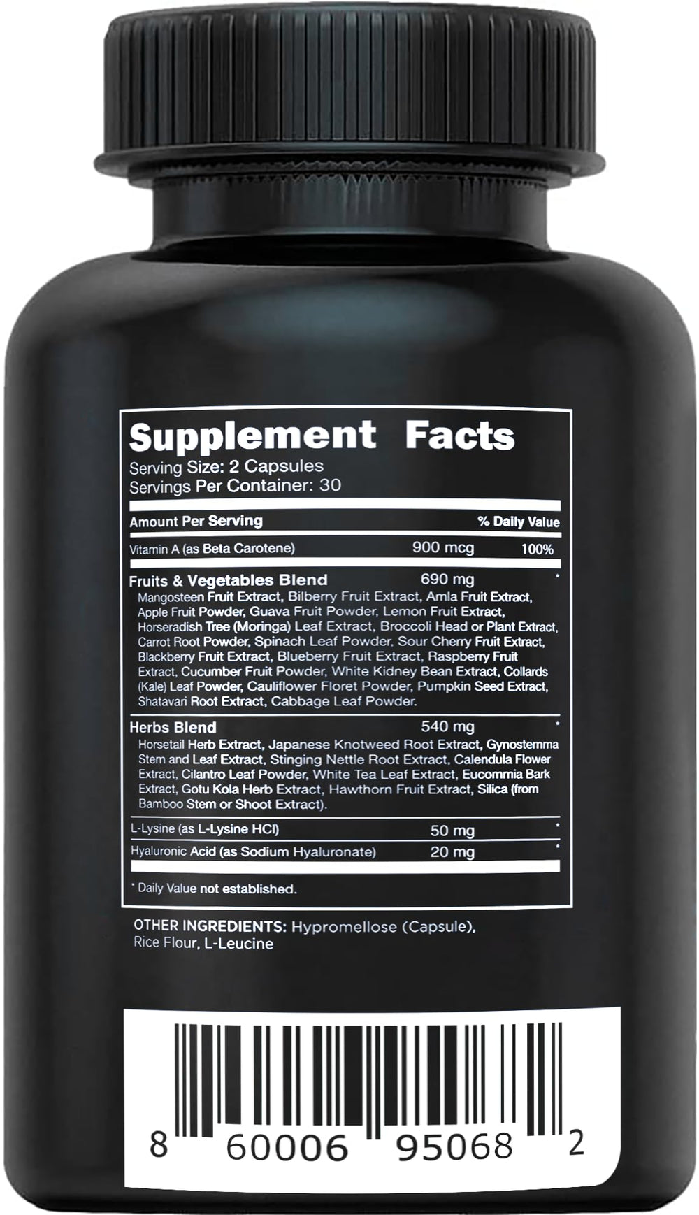 Close-up of vegan collagen booster capsules