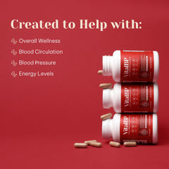 VitalBP L-Citrulline pill close-up highlights blood flow support in workouts.